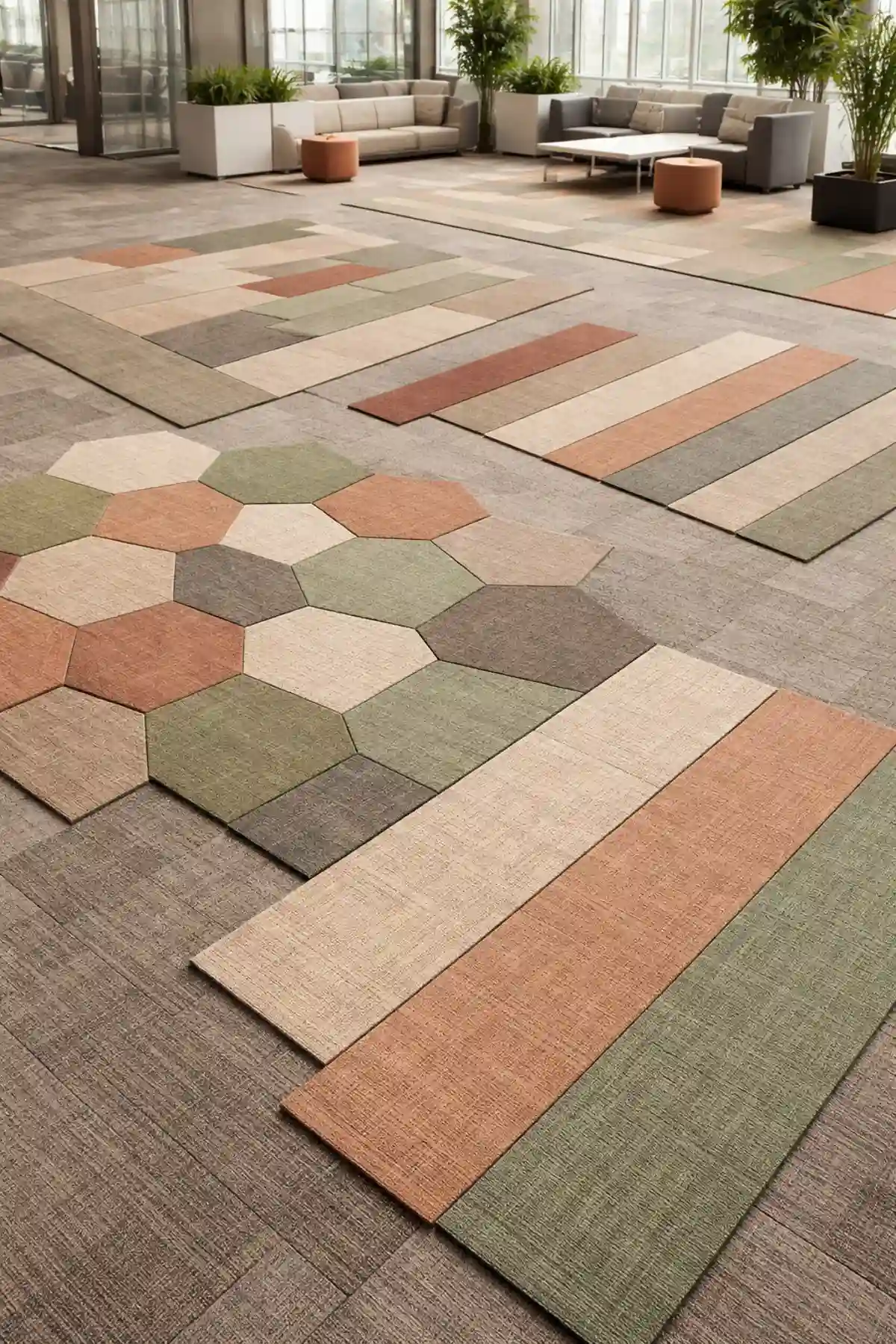 Geometrías y formatos de alfombra modular