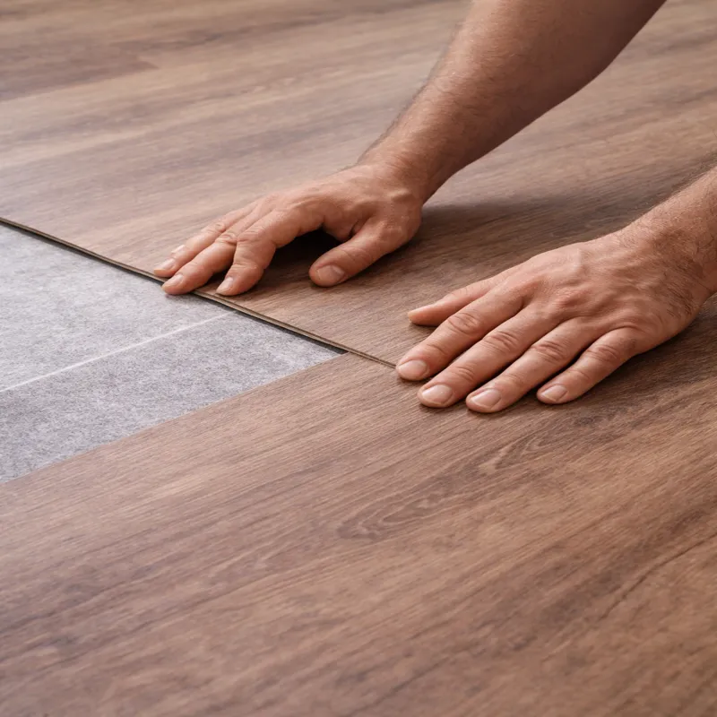 Instalación de piso vinílico en listón LVT